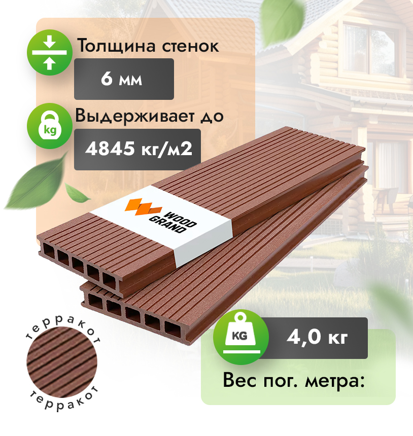 Террасная доска 150х28 мм - Венге