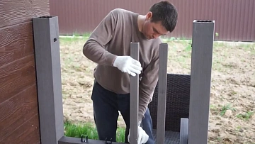 Подробная инструкция по монтажу ограждения из ДПК для террасы.